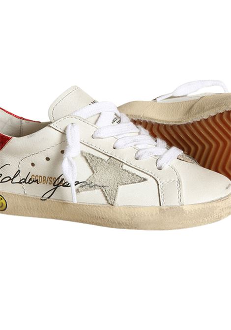 Sneakers unisex bianco/rosso in pelle Golden Goose | GYF00101F00331511222/FBIANCO/ROSSO